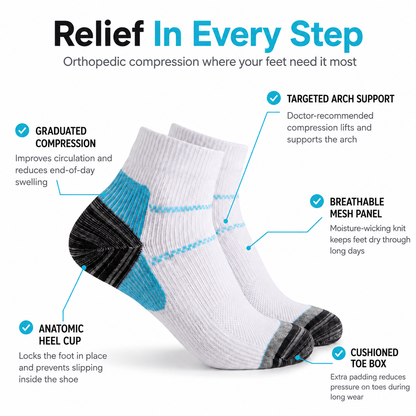 3 Pair Archly All-Day Comfort Socks