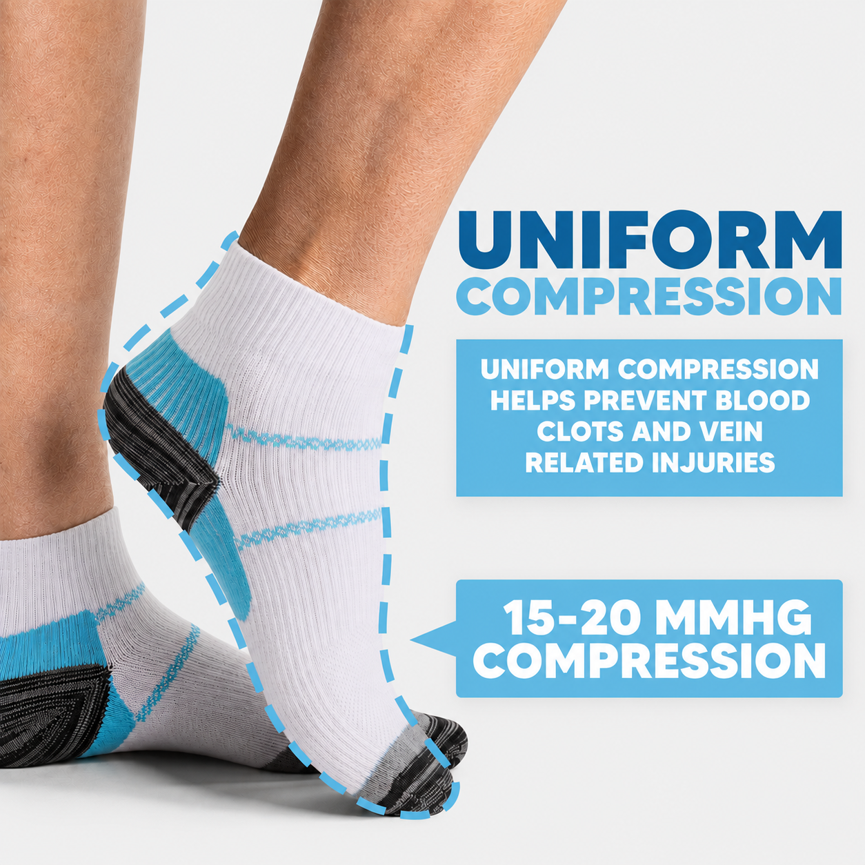 Ankle Compression Socks for Swelling & Aching Feet