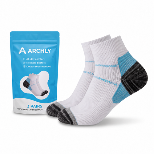 3 Pair Archly All-Day Comfort Socks